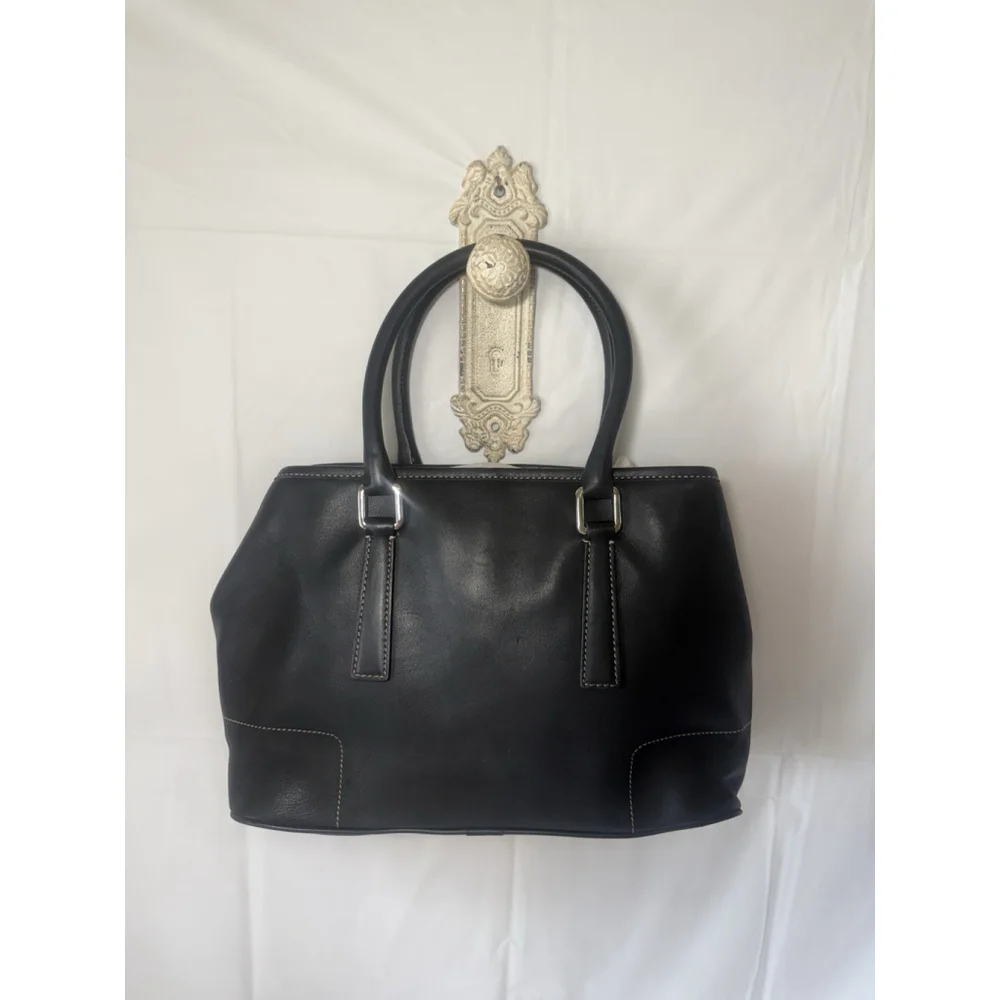Coach Vintage Coach Hamptons Satchel doctor bag glove-tanned leather 7755 black - Picture 5 of 16